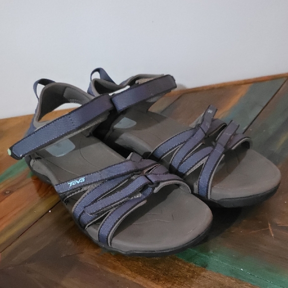 Teva Shoes - Teva Women's Multi-Strap Sandals - Dark Blue/Gray Size 10